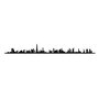 Wallity Dubai Skyline Escultura de Pared de Metal Negra